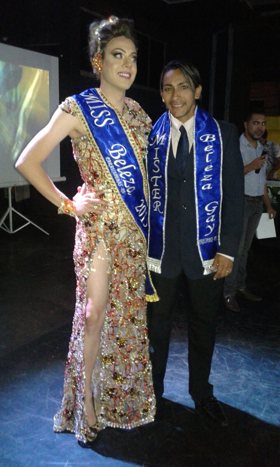 Kelly Bradshaw (Miss)  e Cleito Lima ( Mister) Beleza Gay Parauapebas - 2015